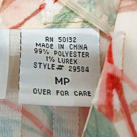 Bon Worth MedP Cardigan Sheer Blouse. 3/4 Sleeves 16ins. With Collar. - Picture 5 of 8